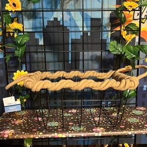 New True Living Rim Wrapped 13 x 9.85 x 6.1 Metal Storage Basket with Handles